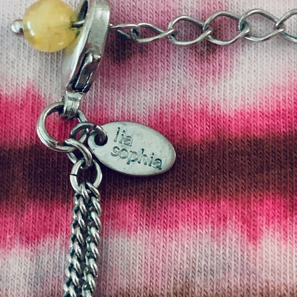 Beaded necklace w silver chains.Reduced! - Picture 2 of 3